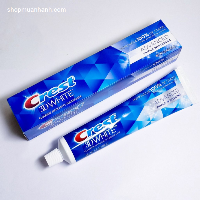 Kem đánh răng làm trắng Crest 3D White Advanced Triple Whitening-1