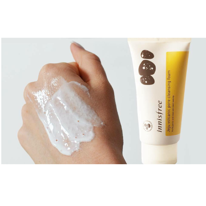 Sữa Rửa Mặt Tẩy Da Chết Tro Núi Lửa Innisfree Jeju Volcanic Pore Scrub Foam-2
