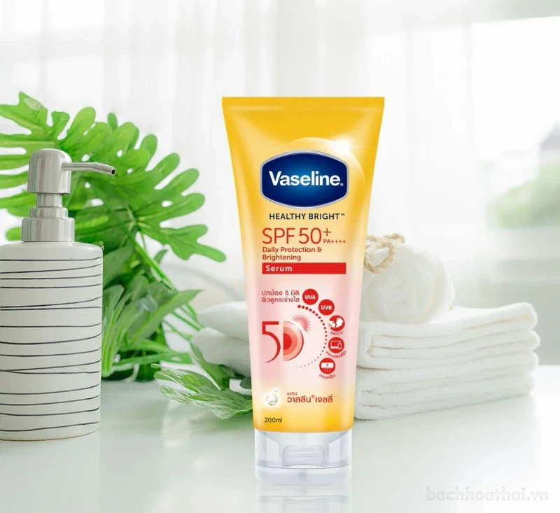 Dưỡng Thể Vaseline Healthy Bright SPF50 300ml – Bảo Vệ Toàn Thân - ảnh 4
