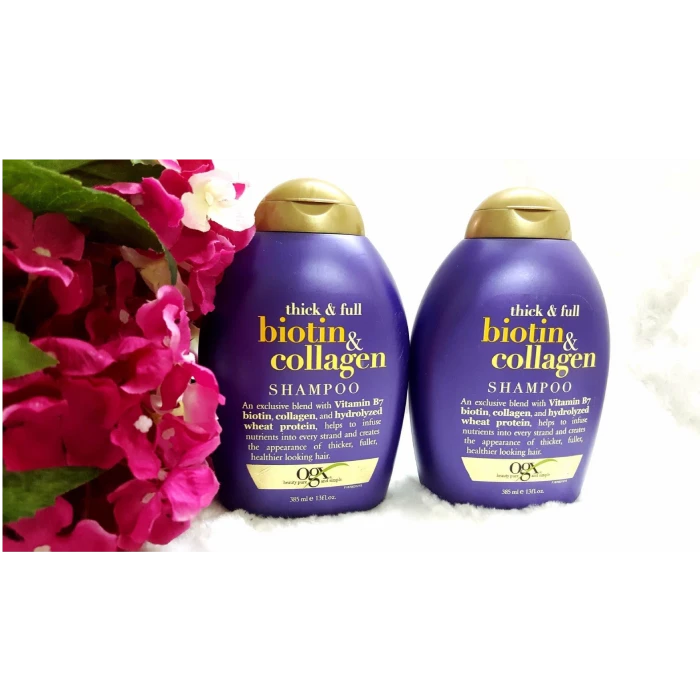 Bộ Dầu Gội Xả Chăm Sóc Tóc Biotin Collagen Organix Thick And Full - ảnh 2