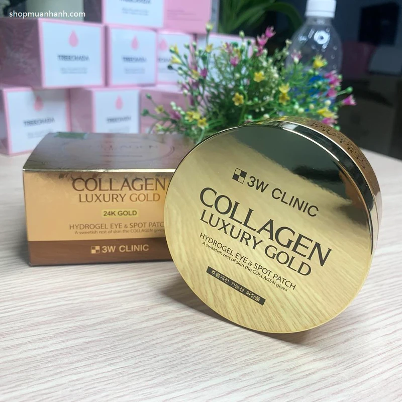 Đắp Mắt Chống Lão Hóa Collagen Luxury Gold Hydrogel Eye & Spot Patch 3w Clinic - ảnh 2