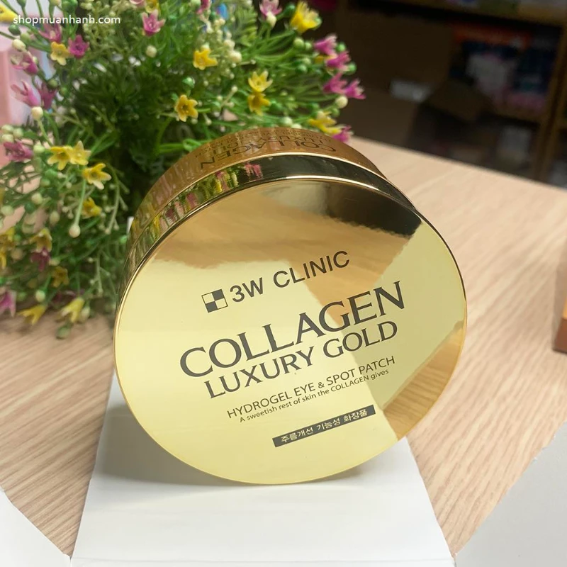 Đắp Mắt Chống Lão Hóa Collagen Luxury Gold Hydrogel Eye & Spot Patch 3w Clinic - ảnh 3