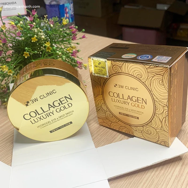 Đắp Mắt Chống Lão Hóa Collagen Luxury Gold Hydrogel Eye & Spot Patch 3w Clinic - ảnh 4