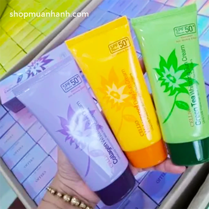 Kem Chống Nắng Cellio Spf 50+/pa+++ - 3 Loại - ảnh 2