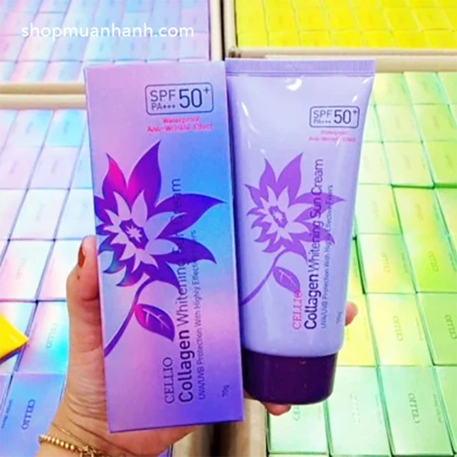 Kem Chống Nắng Cellio Spf 50+/pa+++ - 3 Loại - ảnh 4