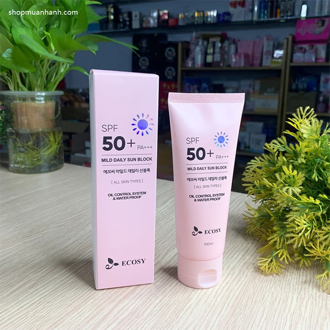 Kem Chống Nắng Ecosy Ultra Daily Sun Cream Kiềm Dầu Không Trôi 100ml - ảnh 5