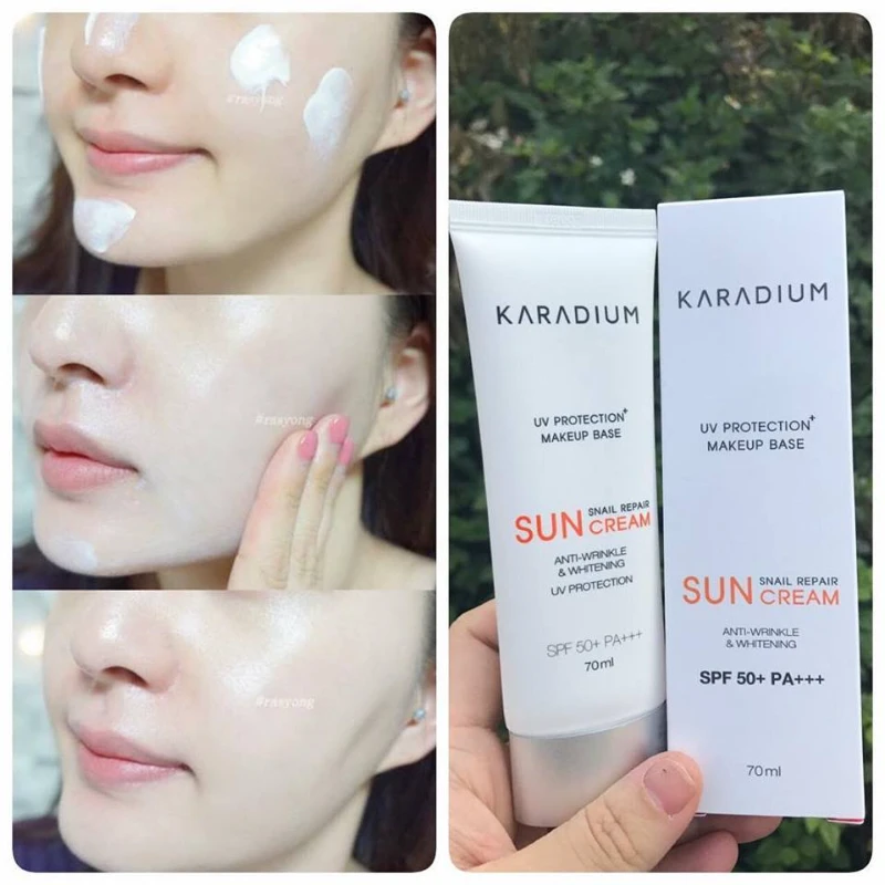 Kem Chống Nắng Karadium Snail Repair Sun Cream Spf 50 Plus Pa - ảnh 3