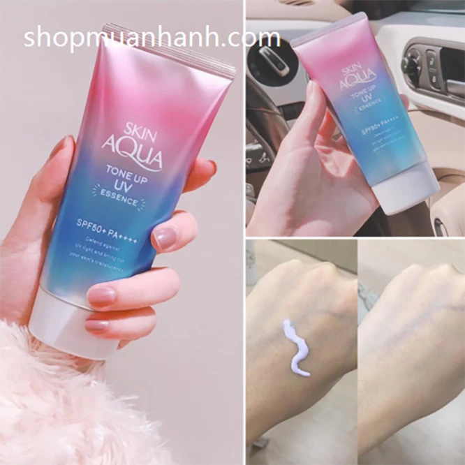 Kem Chống Nắng Rohto Skin Aqua Tone Up Essence 80gr Nhật Bản - ảnh 2