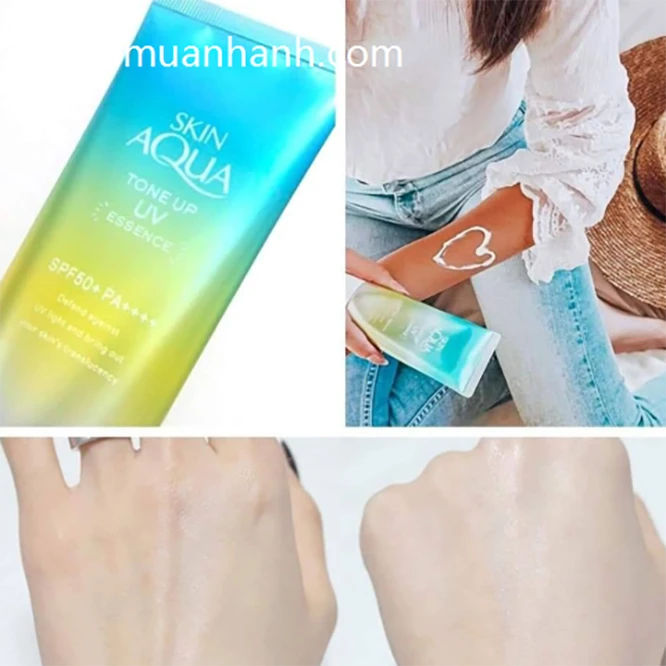 Kem Chống Nắng Rohto Skin Aqua Tone Up Essence 80gr Nhật Bản - ảnh 4