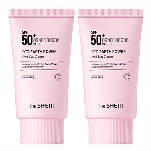 Kem Chống Nắng the Saem Eco Earth Power Pink Sun Cream Spf50 Plus Pa - ảnh 1