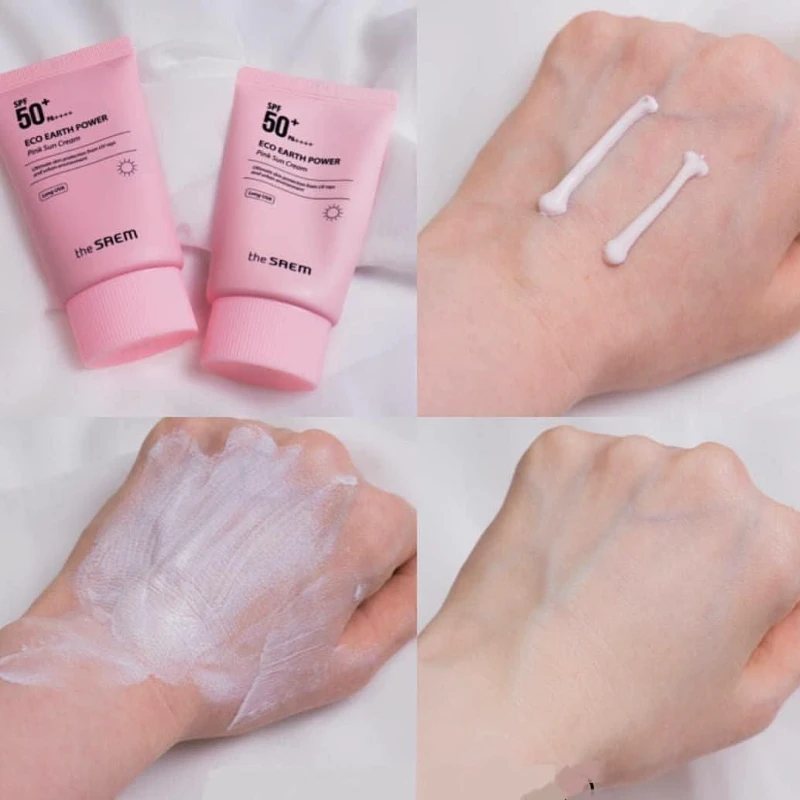 Kem Chống Nắng the Saem Eco Earth Power Pink Sun Cream Spf50 Plus Pa - ảnh 2
