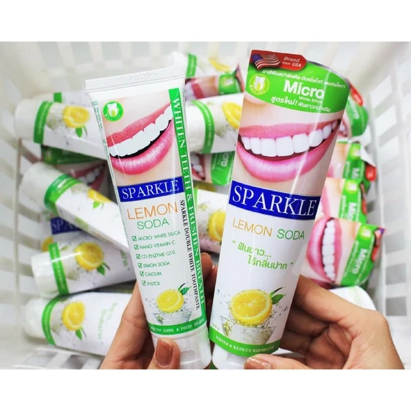 Kem Đánh Trắng Răng Trà Xanh Sparkle Thái Lan - ảnh 3
