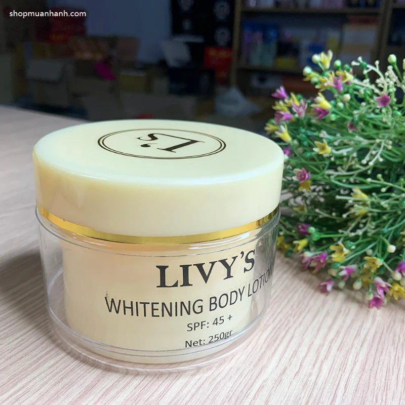 Kem Dưỡng Trắng Body Cao Cấp Livy’s Vàng Thái Lan 250gr - Kem Body Livy's Vàng Mẫu Mới - ảnh 3