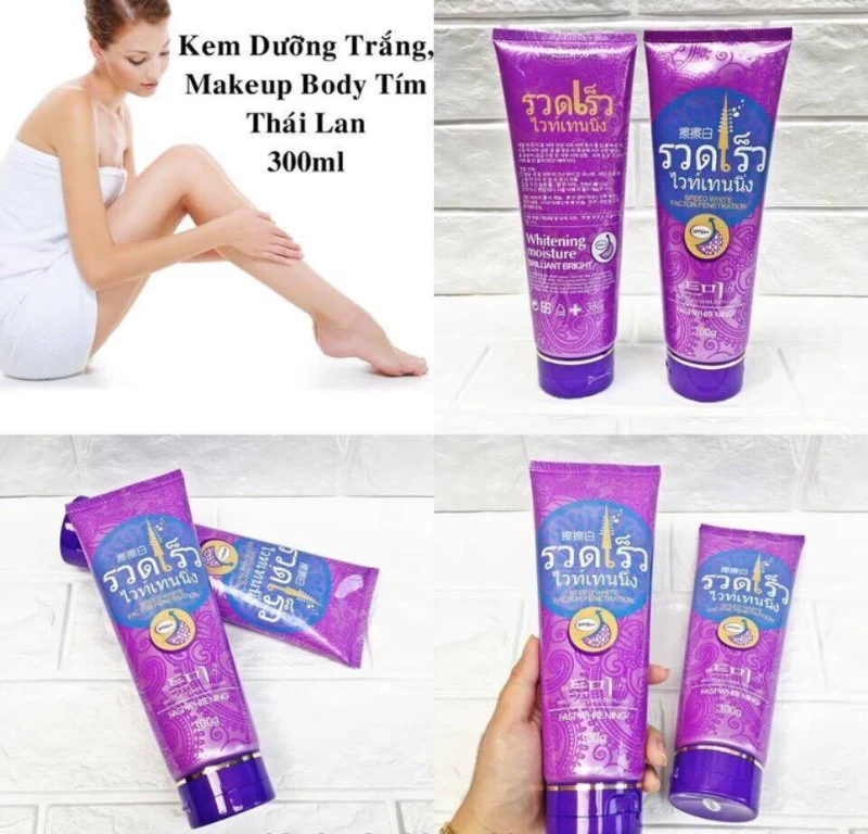 Kem Dưỡng Trắng Makeup Body Tím Faylacis Fast Whitening Thái Lan - ảnh 2