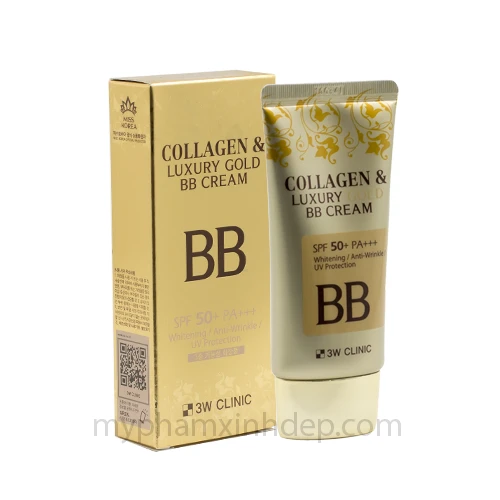 Kem Nền Che Khuyết Điểm Collagen And Luxury Gold Bb Cream 3w Clinic Hàn Quốc - ảnh 1