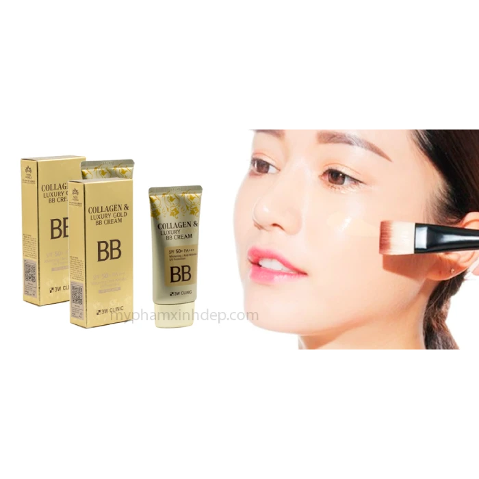 Kem Nền Che Khuyết Điểm Collagen And Luxury Gold Bb Cream 3w Clinic Hàn Quốc - ảnh 2
