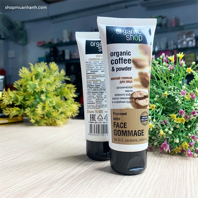 Kem Tẩy Da Chết Mặt Organic Shop Organic Coffee And Powder của Nga - ảnh 4