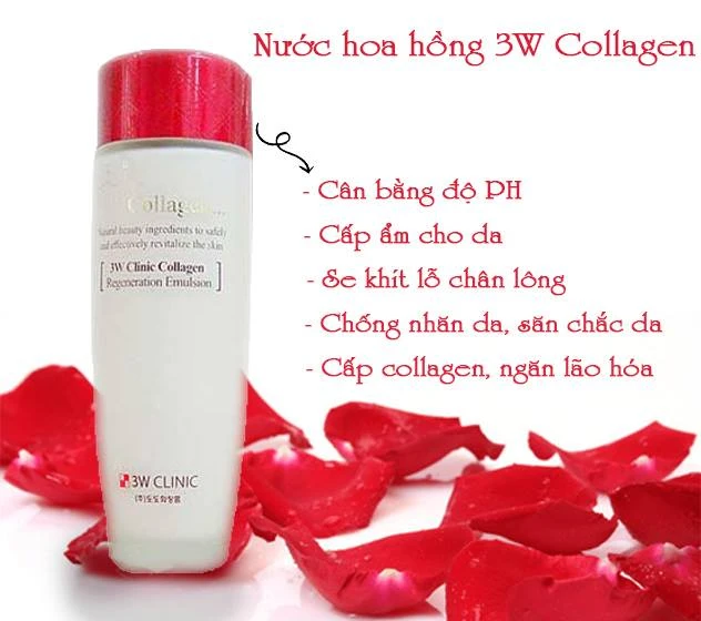 Nước Hoa Hồng Làm Sạch Da 3w Clinic Collagen 150ml - ảnh 2