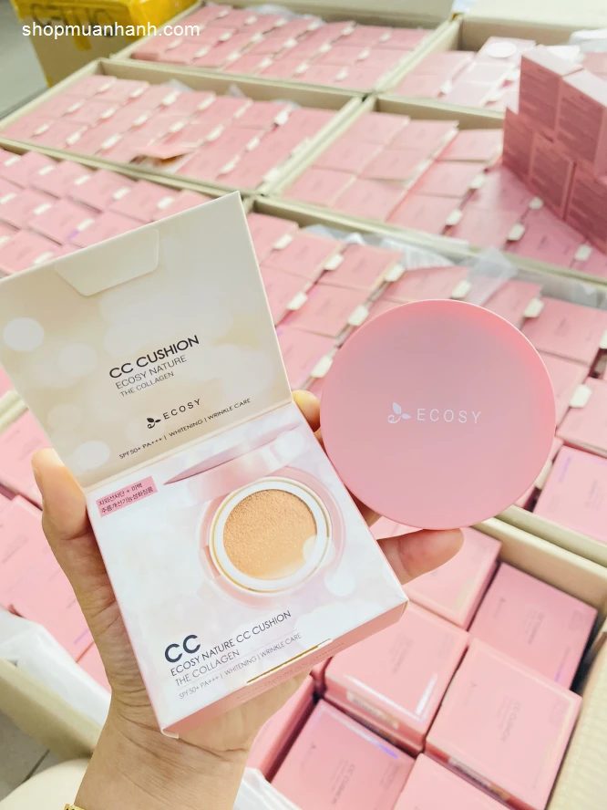 Phấn Nước Kiềm Dầu Cc Cushion the Collagen Ecosy - ảnh 3