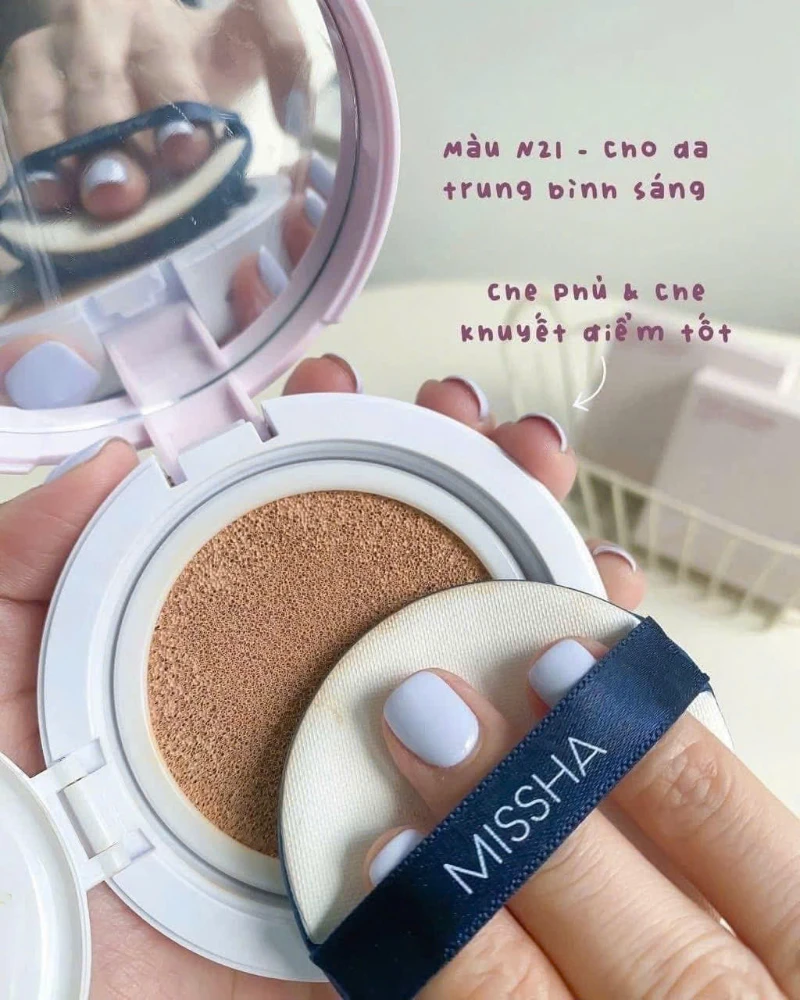 Phấn Nước Missha Kiềm Dầu Spf50+/pa+++ 23 Medium Beige 15g - ảnh 3
