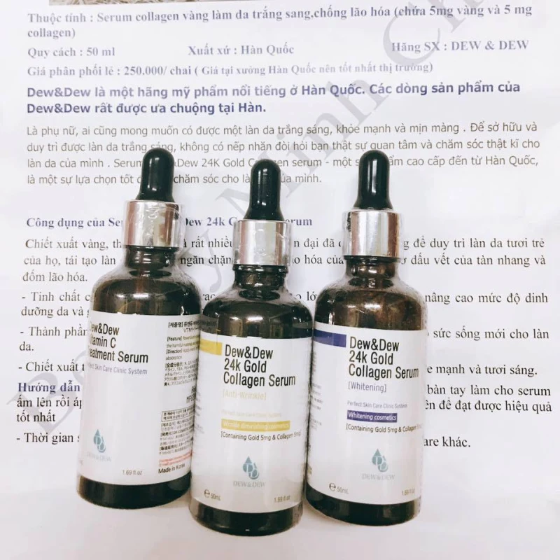 Serum Dew And Dew 24k Gold Collagen Chính Hãng Hàn Quốc - ảnh 4