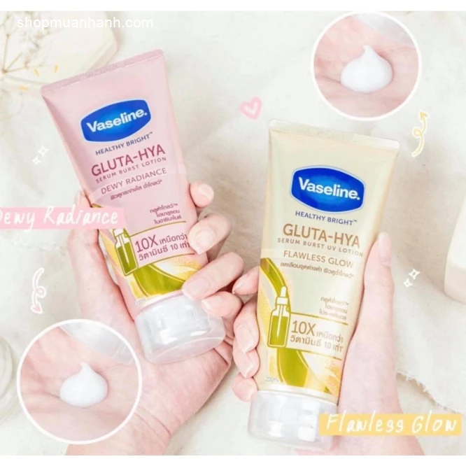 Sữa Dưỡng Thể Trắng Da Vaseline Healthy Bright Gluta - Hya Serum Burst Thái Lan - ảnh 2