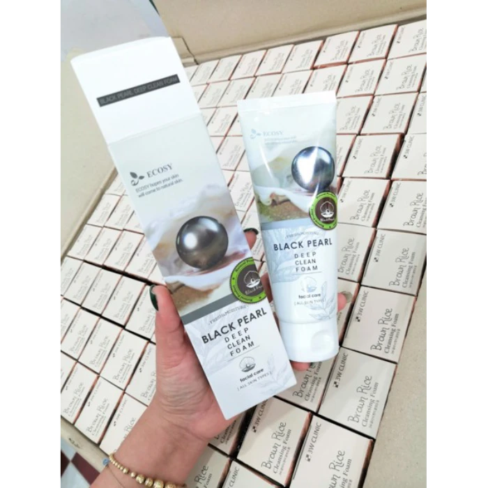 Sữa Rửa Mặt Ecosy Chiết Xuất Ngọc Trai Đen - Ecosy Black Pearl Deep Clean Foam 100ml - ảnh 2