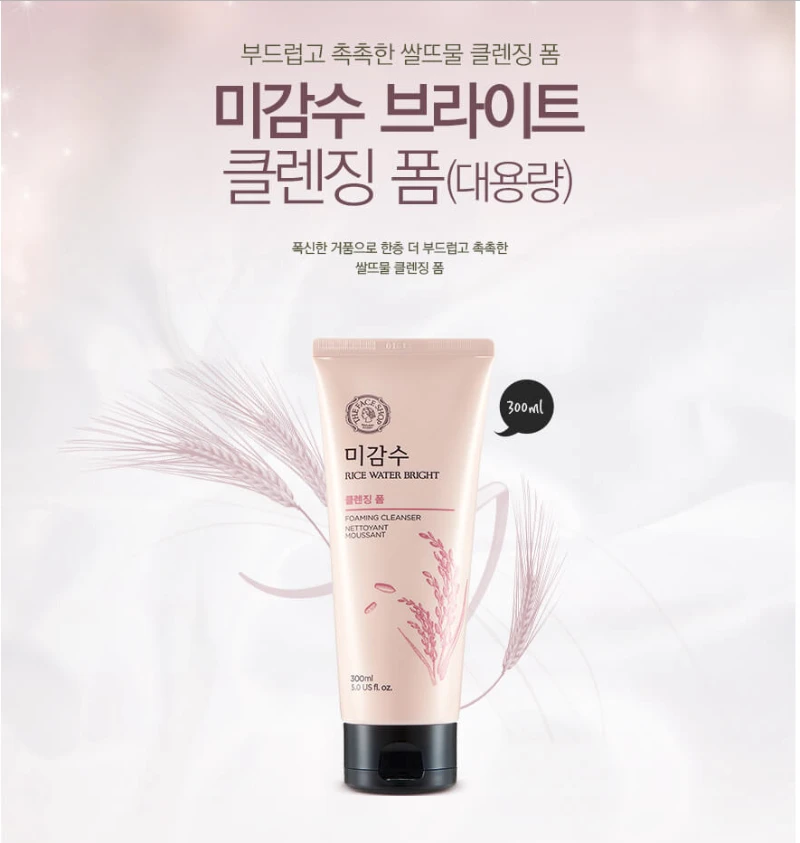 Sữa Rửa Mặt Gạo Rice Water Bright Cleansing Foam the Face Shop - ảnh 3