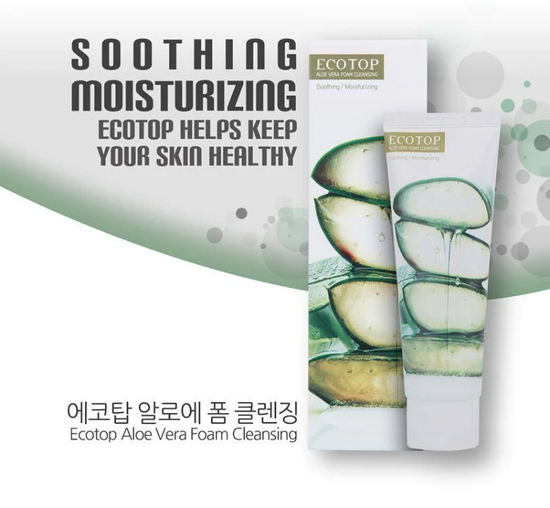 Sữa Rửa Mặt Lô Hội Ecotop Aloe Vera Foam Cleansing 120ml - ảnh 2