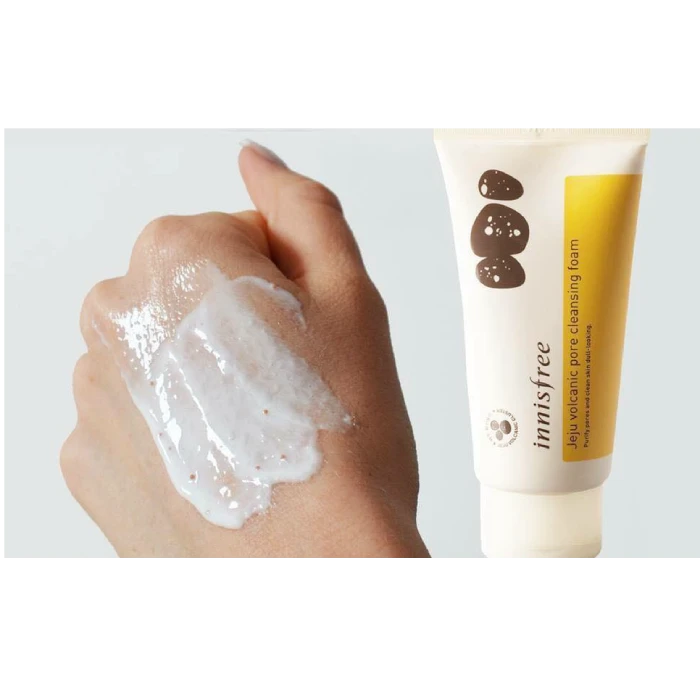 Sữa Rửa Mặt Tẩy Da Chết Tro Núi Lửa Innisfree Jeju Volcanic Pore Scrub Foam - ảnh 3