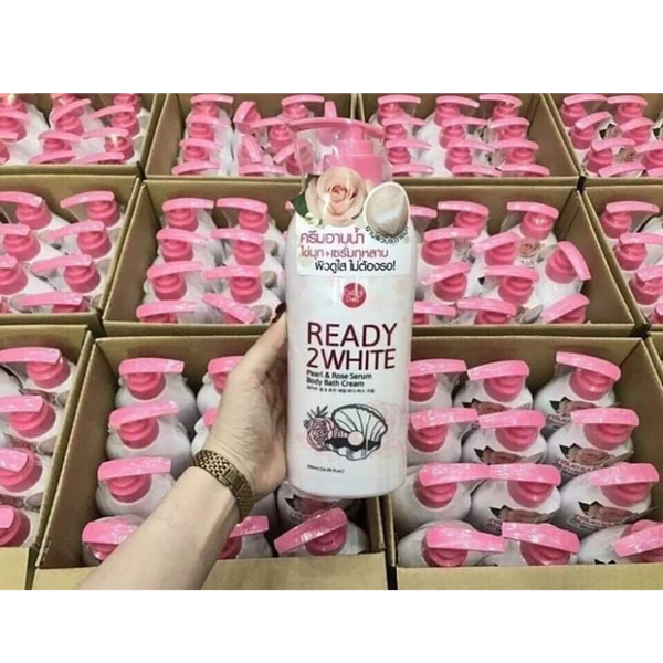 Sữa Tắm Trắng Da - Cathy Doll Ready 2 White Pearl And Rose Serum Body Bath Cream Thái Lan - ảnh 2