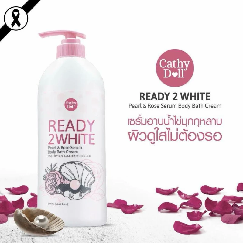 Sữa Tắm Trắng Da - Cathy Doll Ready 2 White Pearl And Rose Serum Body Bath Cream Thái Lan - ảnh 3
