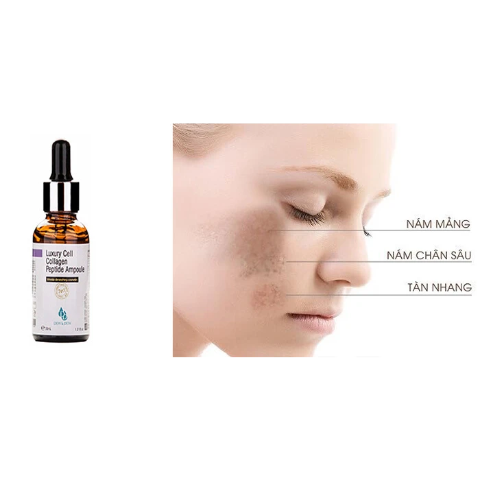 Tinh Chất Trị Nám Cao Cấp Dew And Dew Luxury Cell Collagen Peptide 30ml - ảnh 3