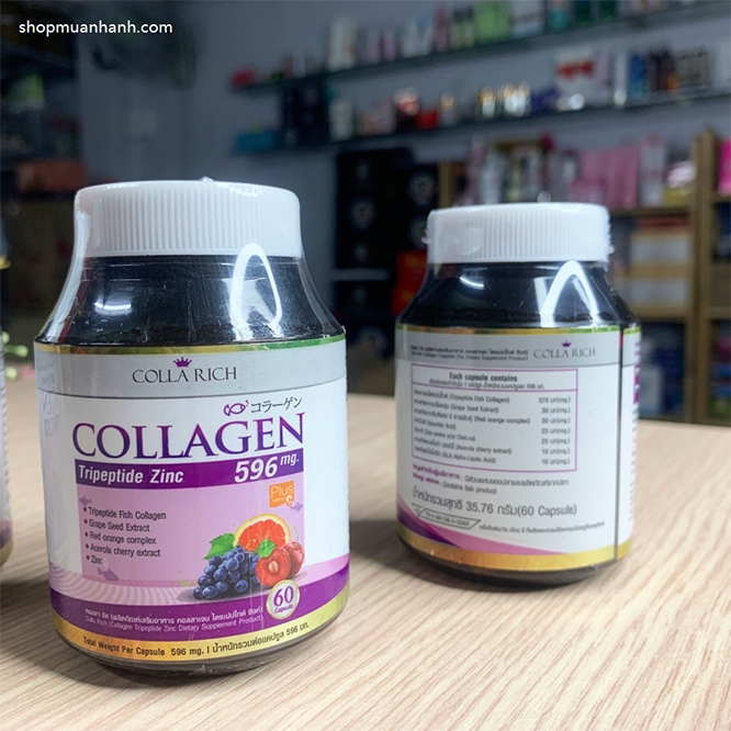 Viên Uống Trắng Da Collagen Colla Rich Tripeptide Zinc 596mg Sức Khỏe-1