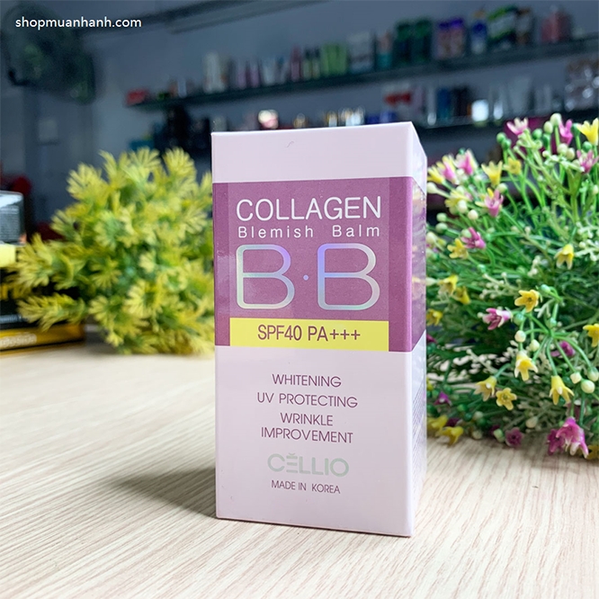 Kem Nền Cellio Collagen Blemish Balm B.B SPF 40 PA+++ Trang Điểm Khuôn Mặt-4