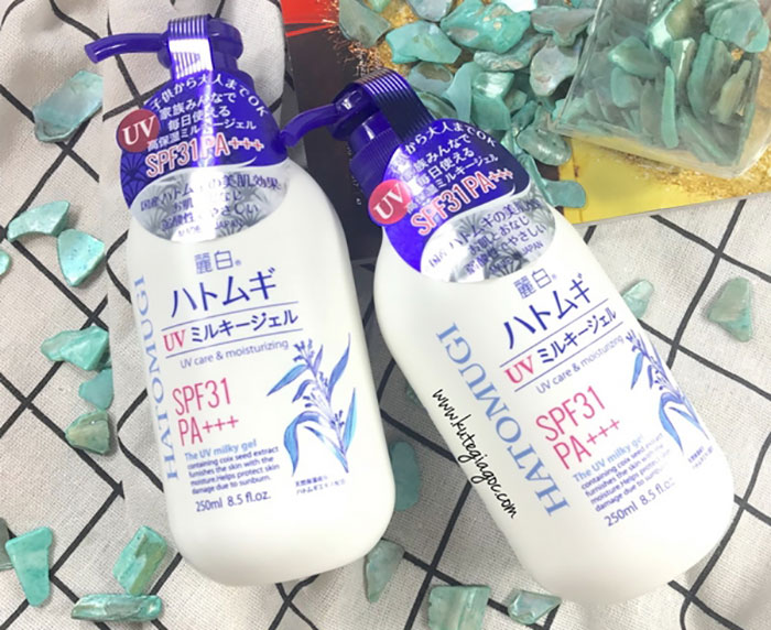 Sữa Dưỡng Trắng Da Chống Nắng Hatomugi SPF31 PA Nhật Bản Dưỡng Thể-1