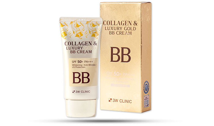 Kem Nền Che Khuyết Điểm Collagen And Luxury Gold BB Cream 3W Clinic Hàn Quốc Trang Điểm Khuôn Mặt-1