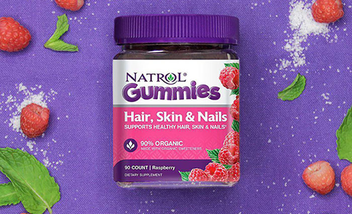 Kẹo Dẻo Đẹp Da Móng Tóc Natrol Gummies Hair Skin And Nails 90 Viên Mỹ Chăm Sóc Cá Nhân-1