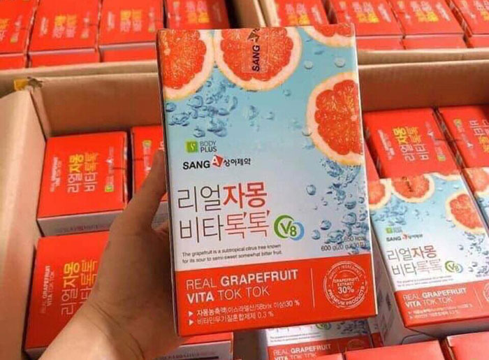 Nước Ép Bưởi Giảm Cân Real Grapefruit Vita Tok Tok Sanga Tan Mỡ Bụng-1