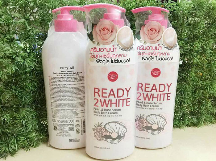 Sữa Tắm Trắng Da - Cathy Doll Ready 2 White Pearl And Rose Serum Body Bath Cream Thái Lan Sữa Tắm-1