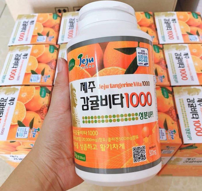 Viên Vitamin C Jeju Orange 500g 277 viên Hàn Quốc - Vitamin C từ cam quýt đảo Jeju Sức Khỏe-1