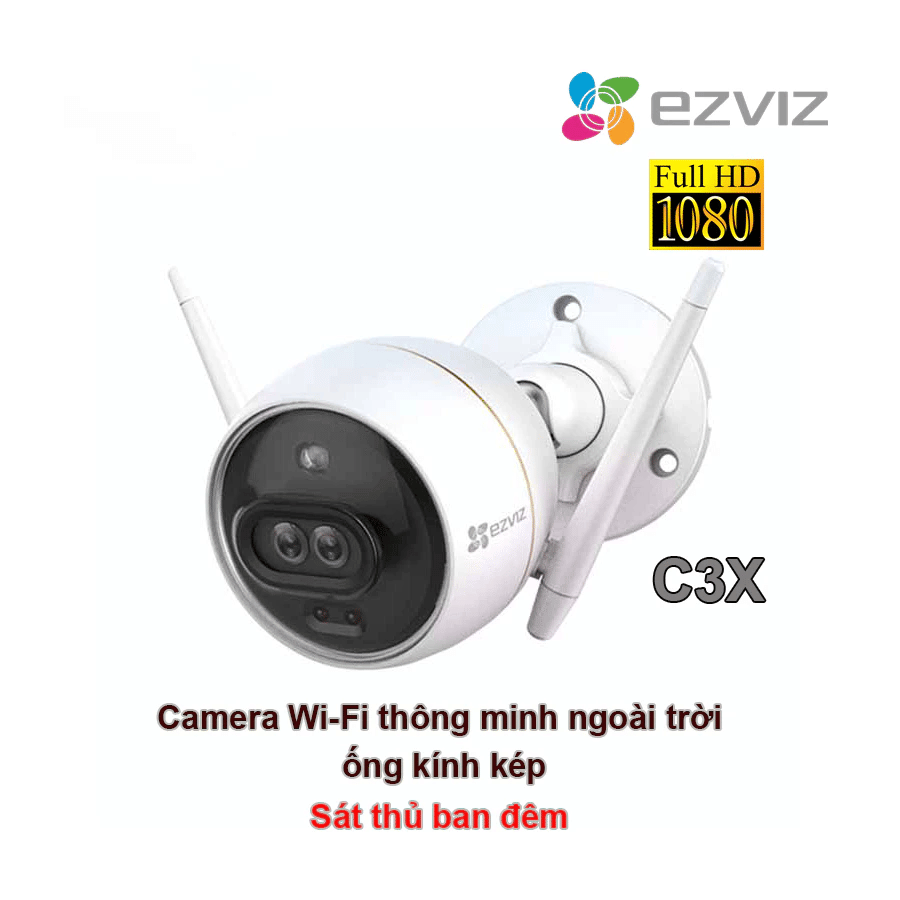 Camera Wi-Fi 2MP Ezviz C3X Dual lens FHD 1080P - Ngoài Trời