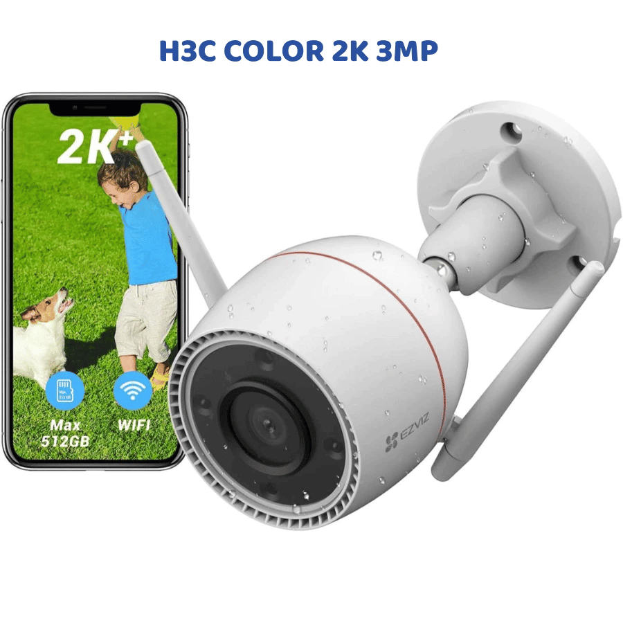 Camera wifi Ezviz ngoài trời H3c 2MP/3MP/4MP/5MP 2K 2K+ 3K, ghi âm, màu và không màu đêm
