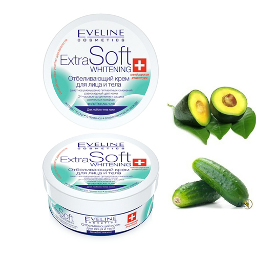 Kem Dưỡng Trắng Da Mặt Và Body Chiết Xuất Thiên Nhiên Eveline Extra Soft Whitening