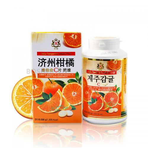 Viên Vitamin C Jeju Orange 500g 277 viên Hàn Quốc - Vitamin C từ cam quýt đảo Jeju