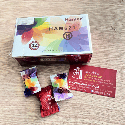 Kẹo sâm Hamer chính hãng tăng cường sinh lý nam hộp 32 viên