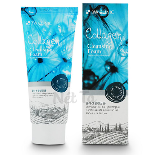 Sữa Rửa Mặt Chiết Xuất Collagen 3W Clinic 100ml