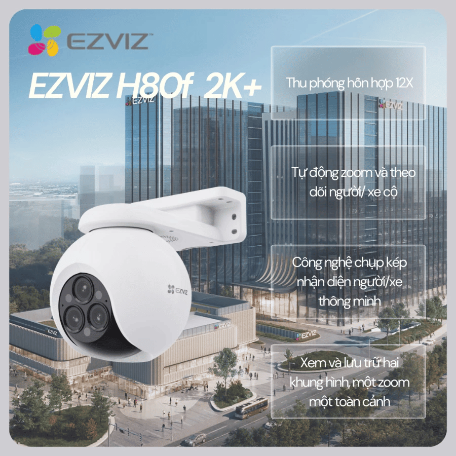 Camera Ngoài trời 3 Ống Kính Ezviz H80F(Zoom 12X)-1