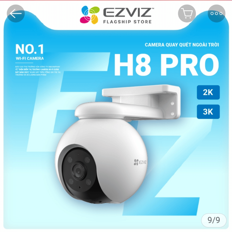 Camera Wi-Fi Ngoài trời EZVIZ H8 Pro 3MP 2K/H8 Pro 5MP 3K [Bản 2023 - Chính hãng - Full Vat]-2