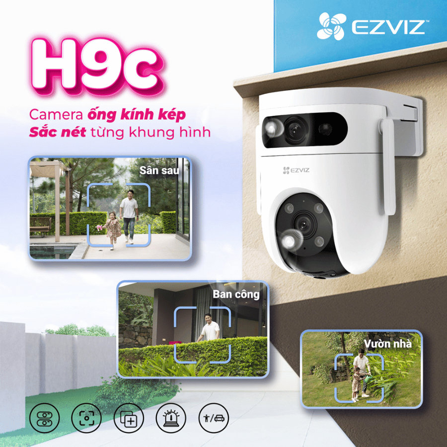 Camera Wifi EZVIZ H9C(3MP+3MP)- Dual 2K/(5MP+5MP)- Dual 3K 2 mắt camera 2 khung hình độc lập-2